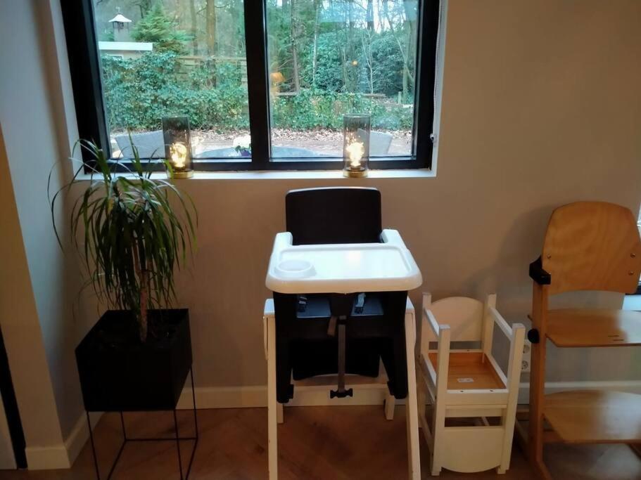 Kindvriendelijke Bungalow In Het Bos Bij Zwemmeer. Vilsteren Eksteriør bilde